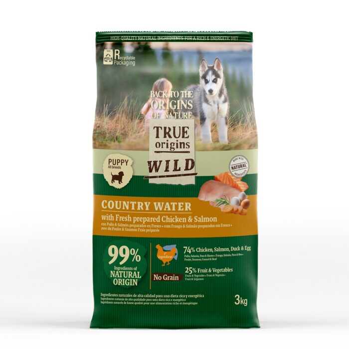 True Origins Wild Puppy Country Water Frango e Salmão ração