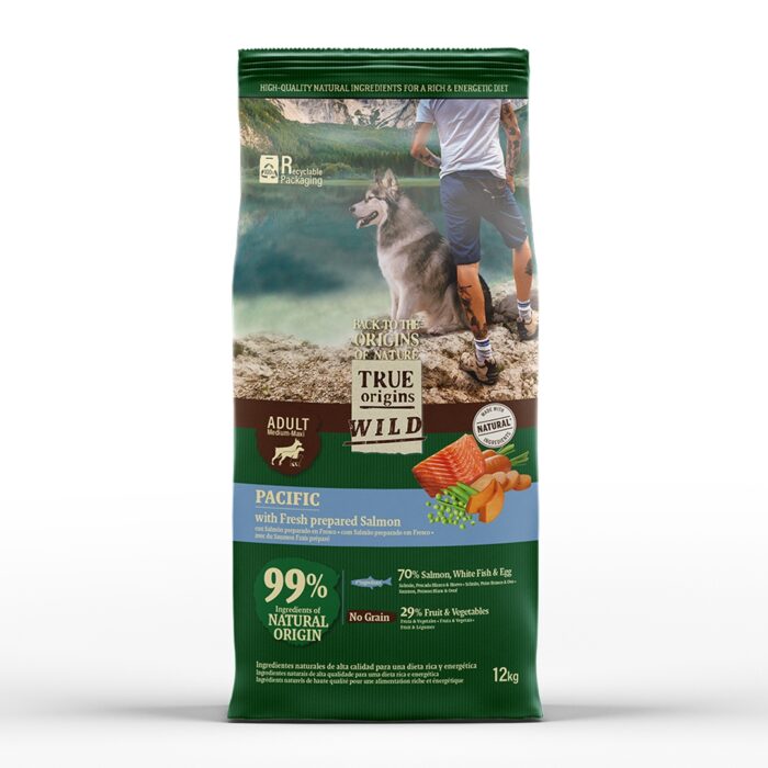 True Origins Wild Adult Pacific Salmão ração para cães - Image 2