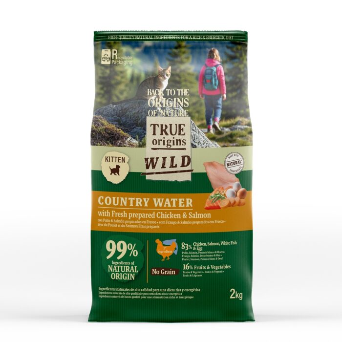 True Origins Wild Kitten Country Water Frango e Salmão ração