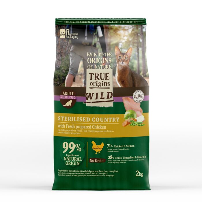 True Origins Wild Adult Sterilised Frango Ração para gato