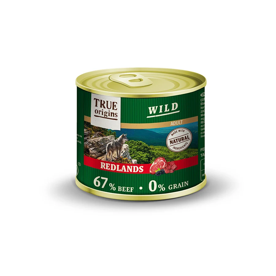 True Origins Wild Redlands Ternera lata para perros