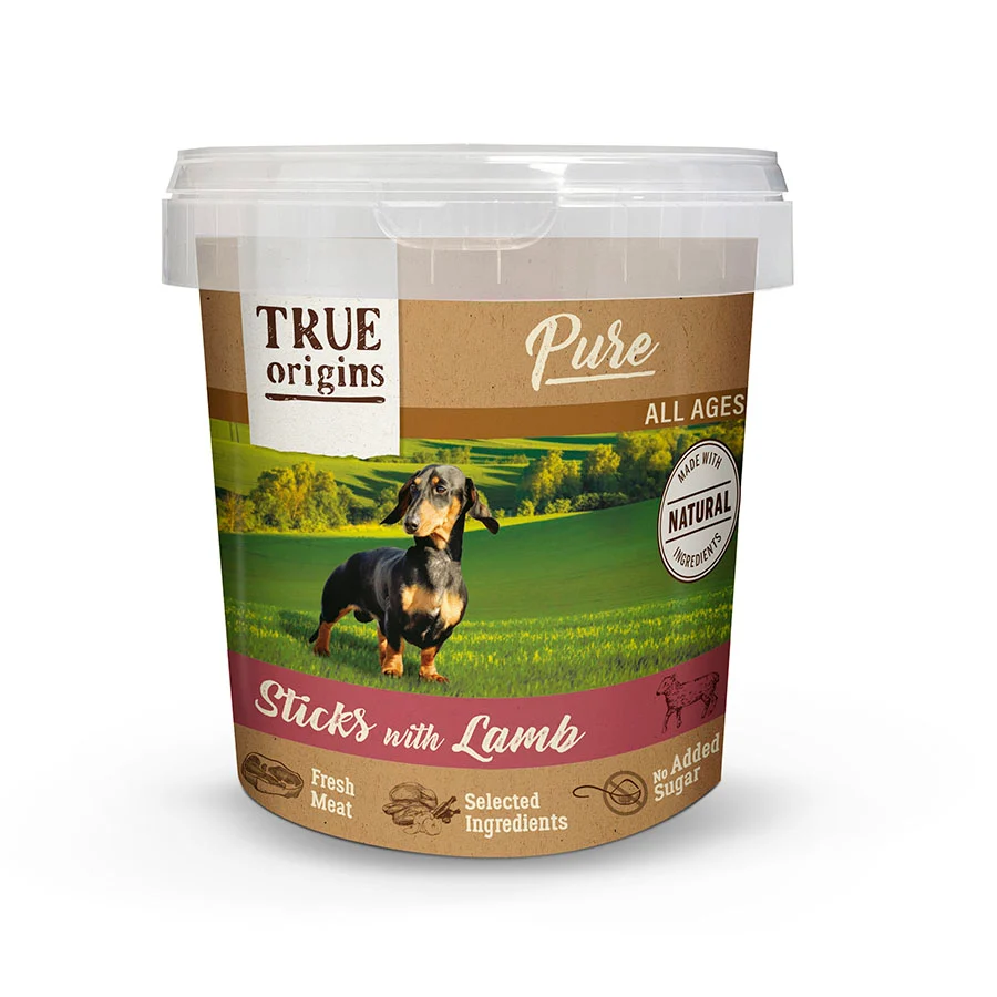 True Origins Pure Palitos Cordero para perros