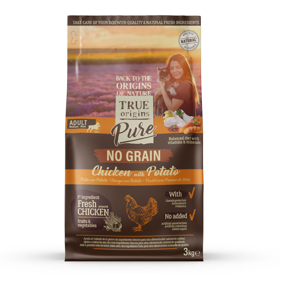 True Origins Pure Adult Pollo No Grain pienso para perros