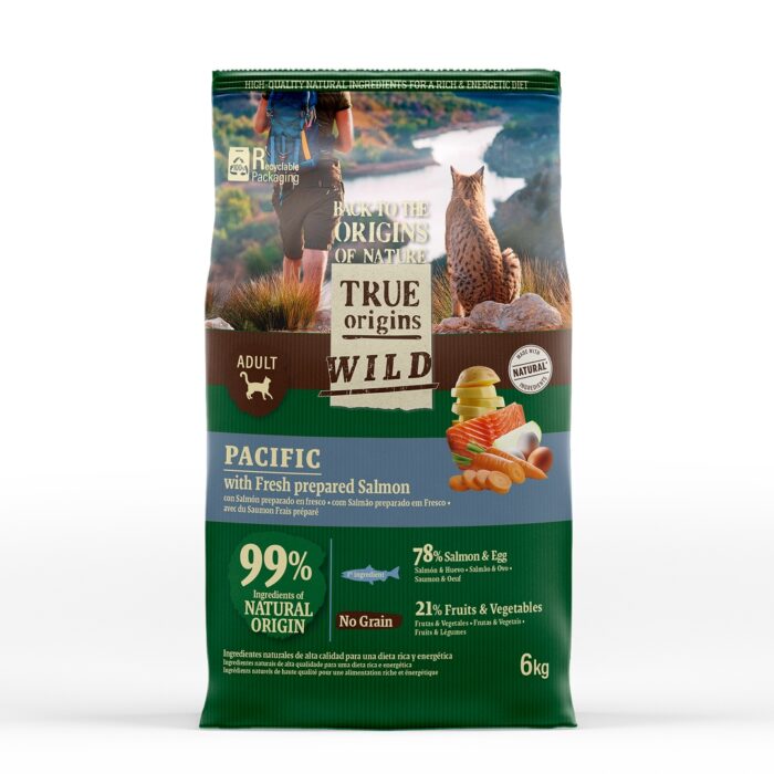 True Origins Wild Adult Pacific Salmão ração para gatos - Image 2