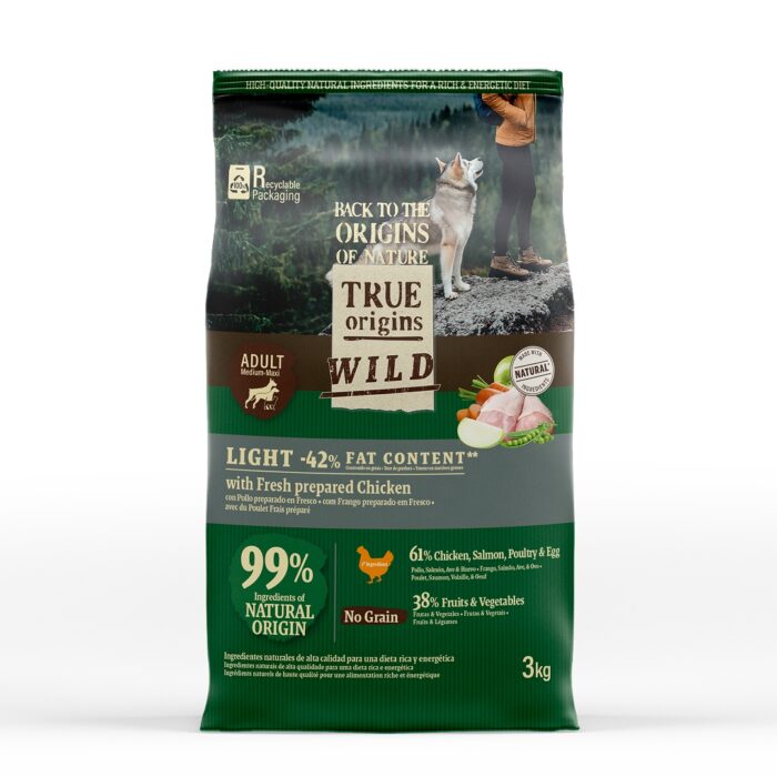 True Origins Wild Light ração de frango para cães