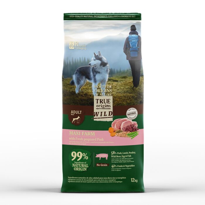 True Origins Wild Maxi Farm ração de porco para cães