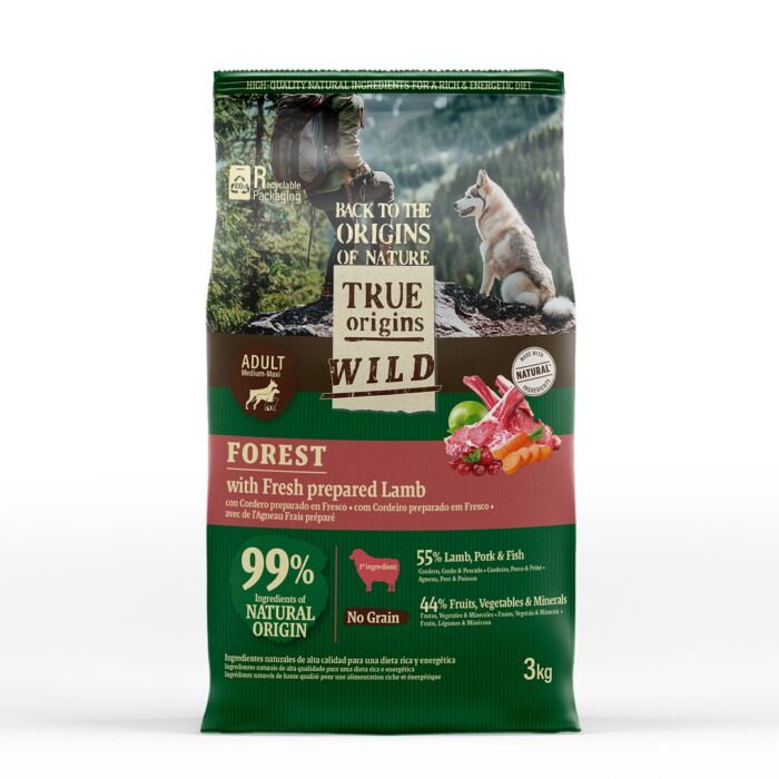 True Origins Wild Forest ração de cordeiro para cães