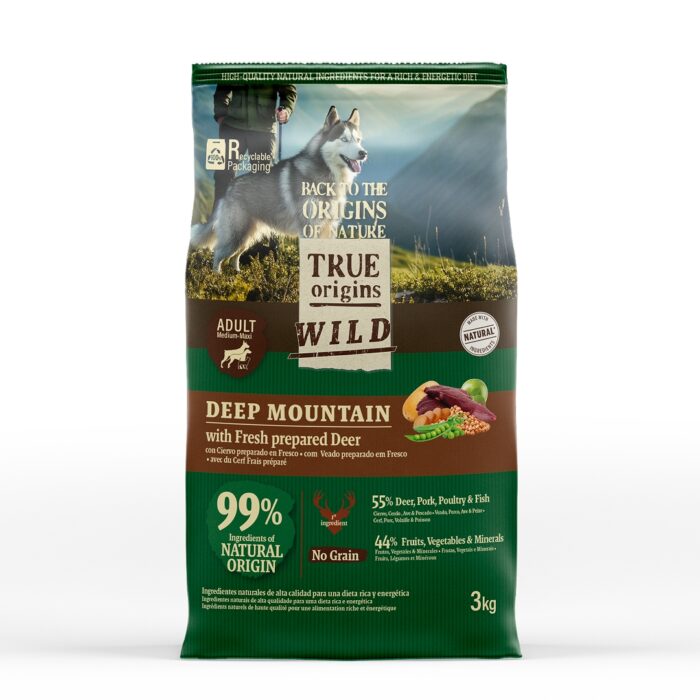 True Origins Wild Deep Mountain ração de veado para cães